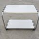 Tubular side table with 2 levels in Bauhaus style, tubular steel, 1970s.