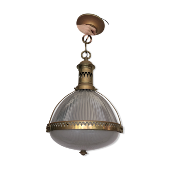 Vintage brass and glass suspension