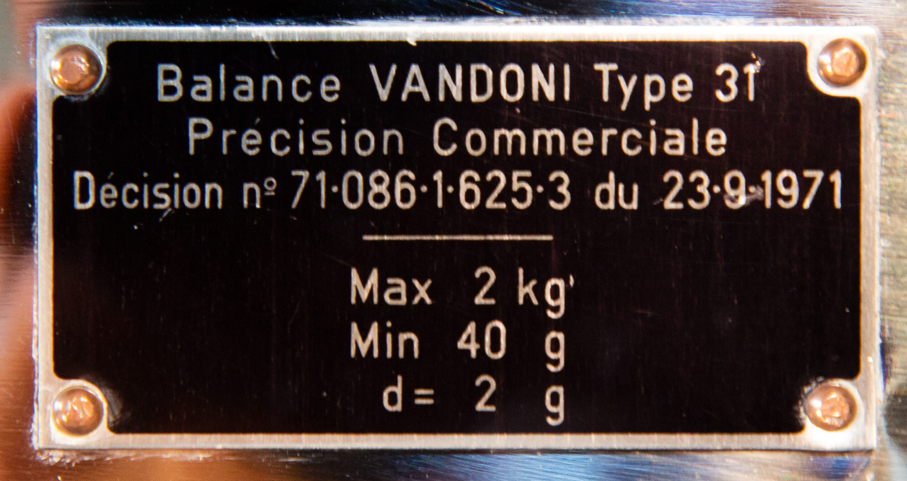 Chromed grocery scale, Vandoni, year 60-70, Italy