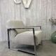 Fauteuil design inox chromé
