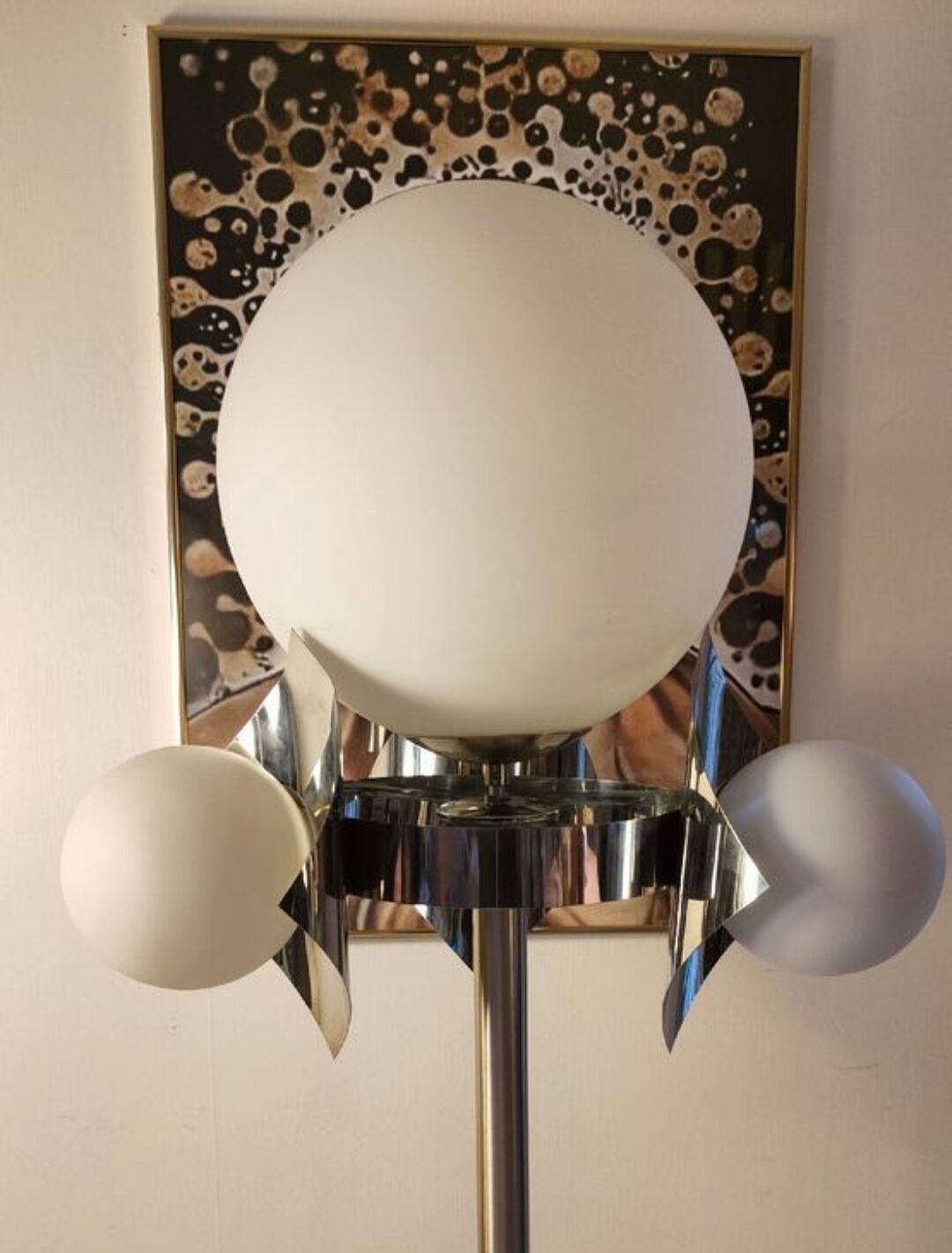 Lampadaire globus 1970 vintage