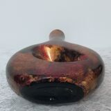 Enamelled and lacquered metal vase height