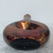 Enamelled and lacquered metal vase height