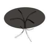 Smoked glass and chrome round table 1970