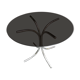 Smoked glass and chrome round table 1970