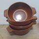Set of soup plates to ears in sandstone