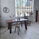 Brutalist oak table by De Puydt, Belgium 1970