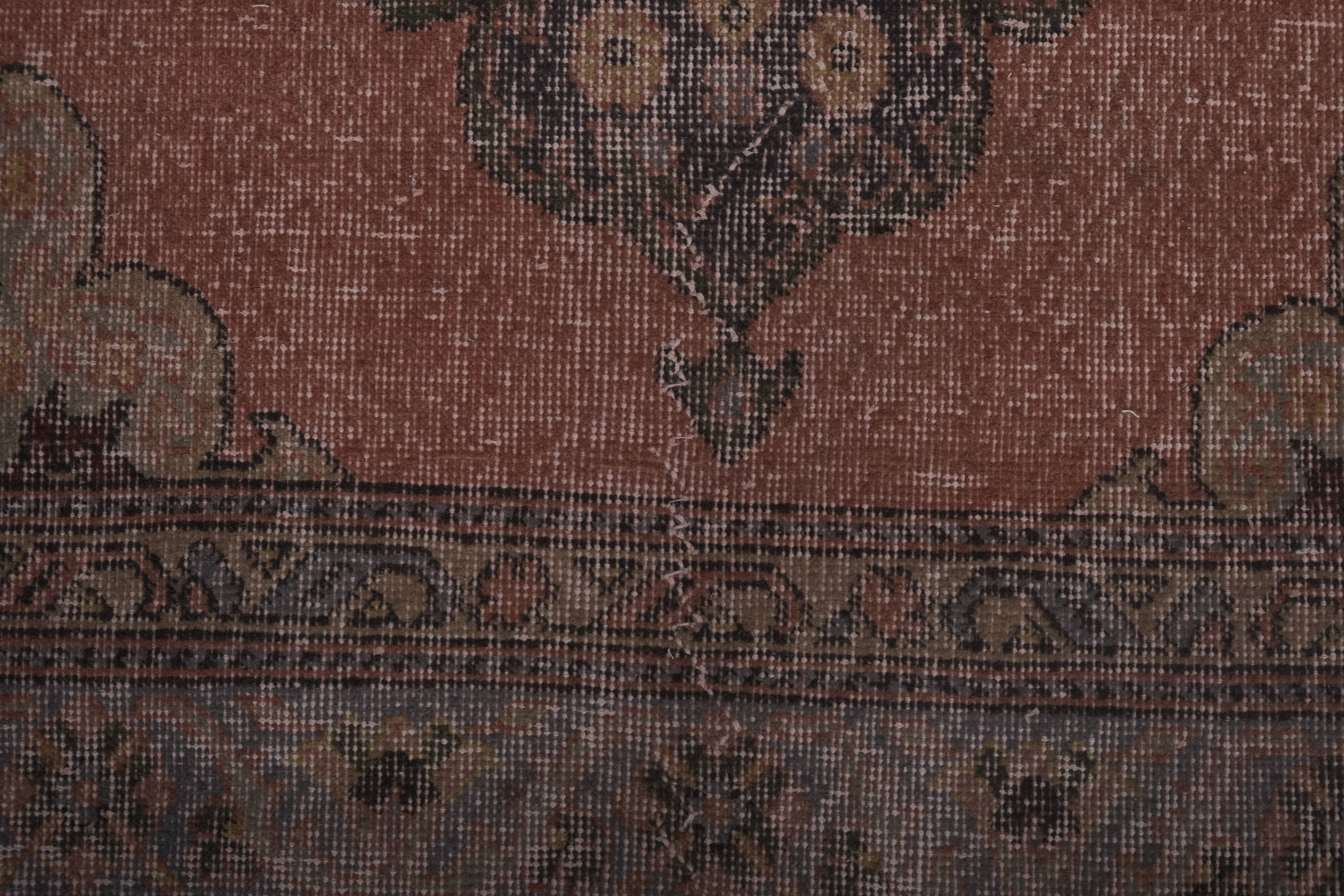 Vintage Turkish rug from Oushak, hand-woven 87x382 cm