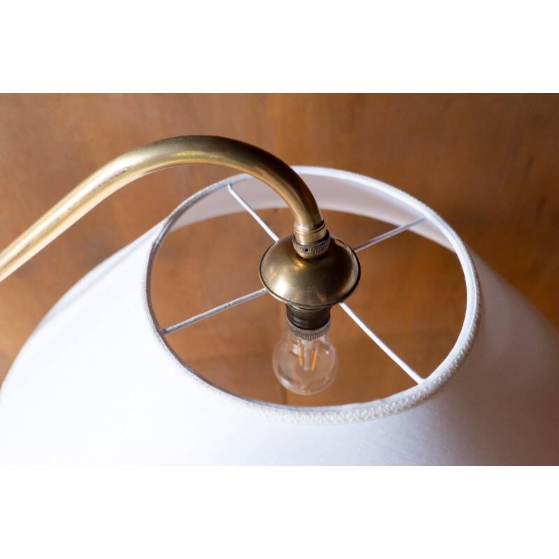 Brass and marble floor lamp, Italy 1950s