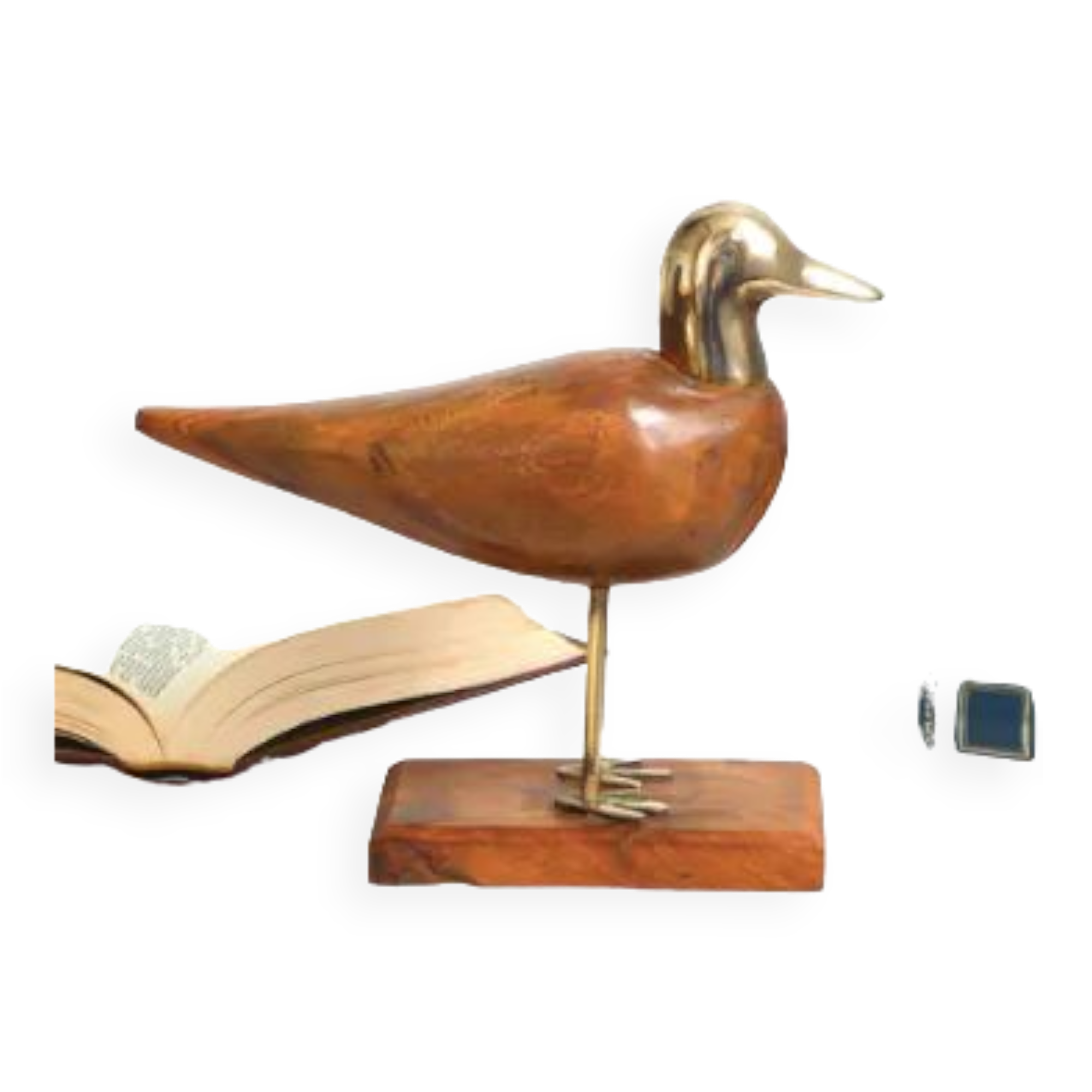 Brass and rosewood bird