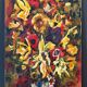 Oil on cardboard by J.-P. Ducos still life 1960