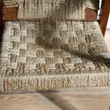 Pair of children's armchairs in rope, attributed to Audoux Minet.