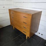 Vintage oak chest of drawers from the 60s