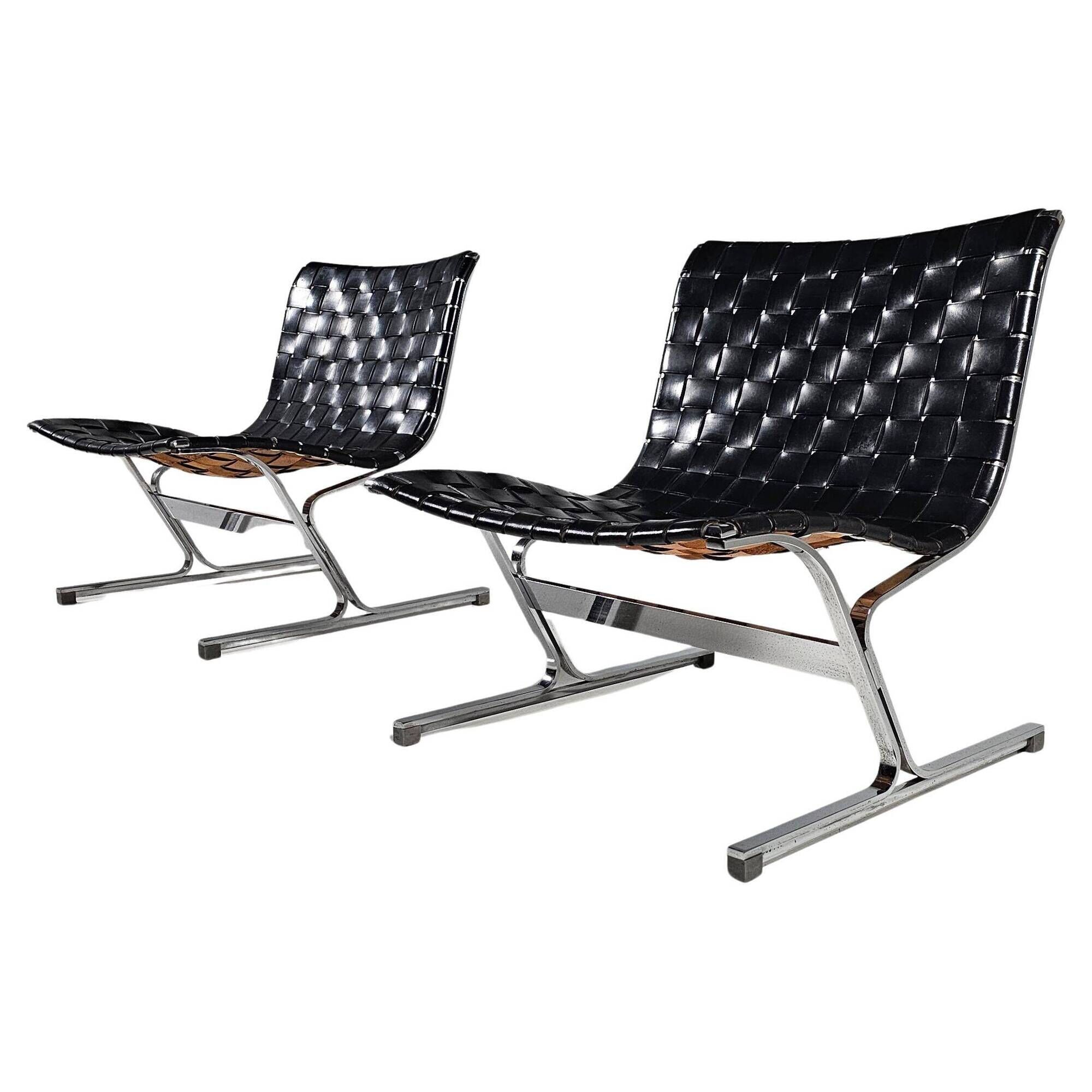 Lounge chairs 'Luar by Ross Littell for ICF of Padova, Italy, 1965