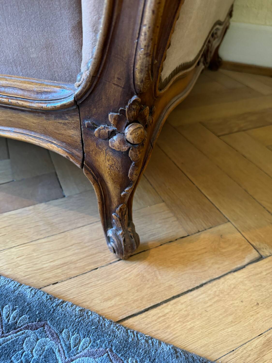 Louis XV bench, 19th century sofa / daybed / couch