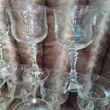 11 crystal stem glasses
