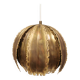 Brutalist flame-cut brass hanging lamp, by Svend Aage Holm Sørensen (SAHS)