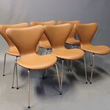 Ensemble de 6 chaises 3107 Arne Jacobsen