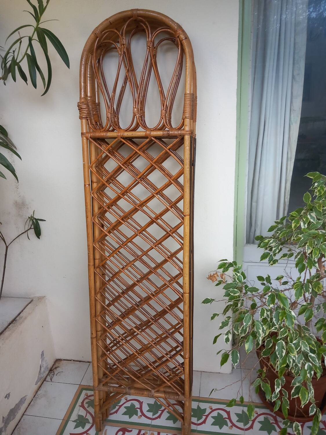 Paravent rotin vintage