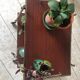 Vintage gold metal serving tray formica style