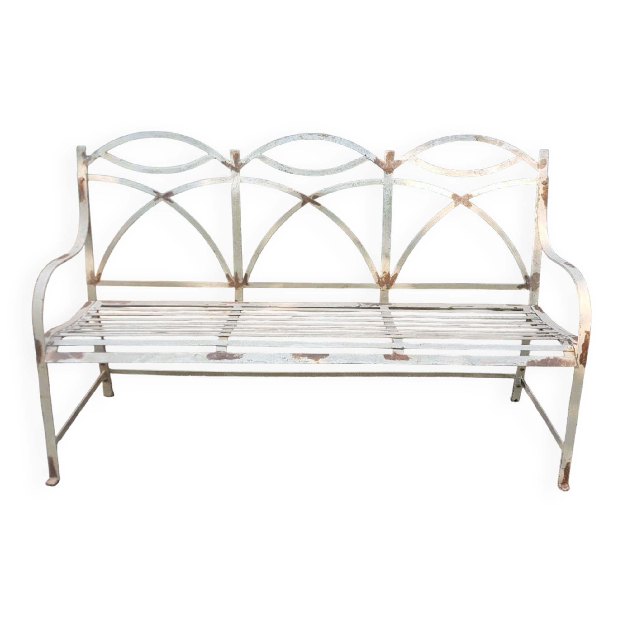 Antique French garden bench park bench