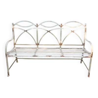 Banc de jardin français antique, banc de parc