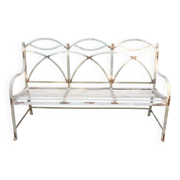 Banc de jardin français antique, banc de parc