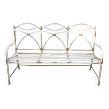 Banc de jardin français antique, banc de parc