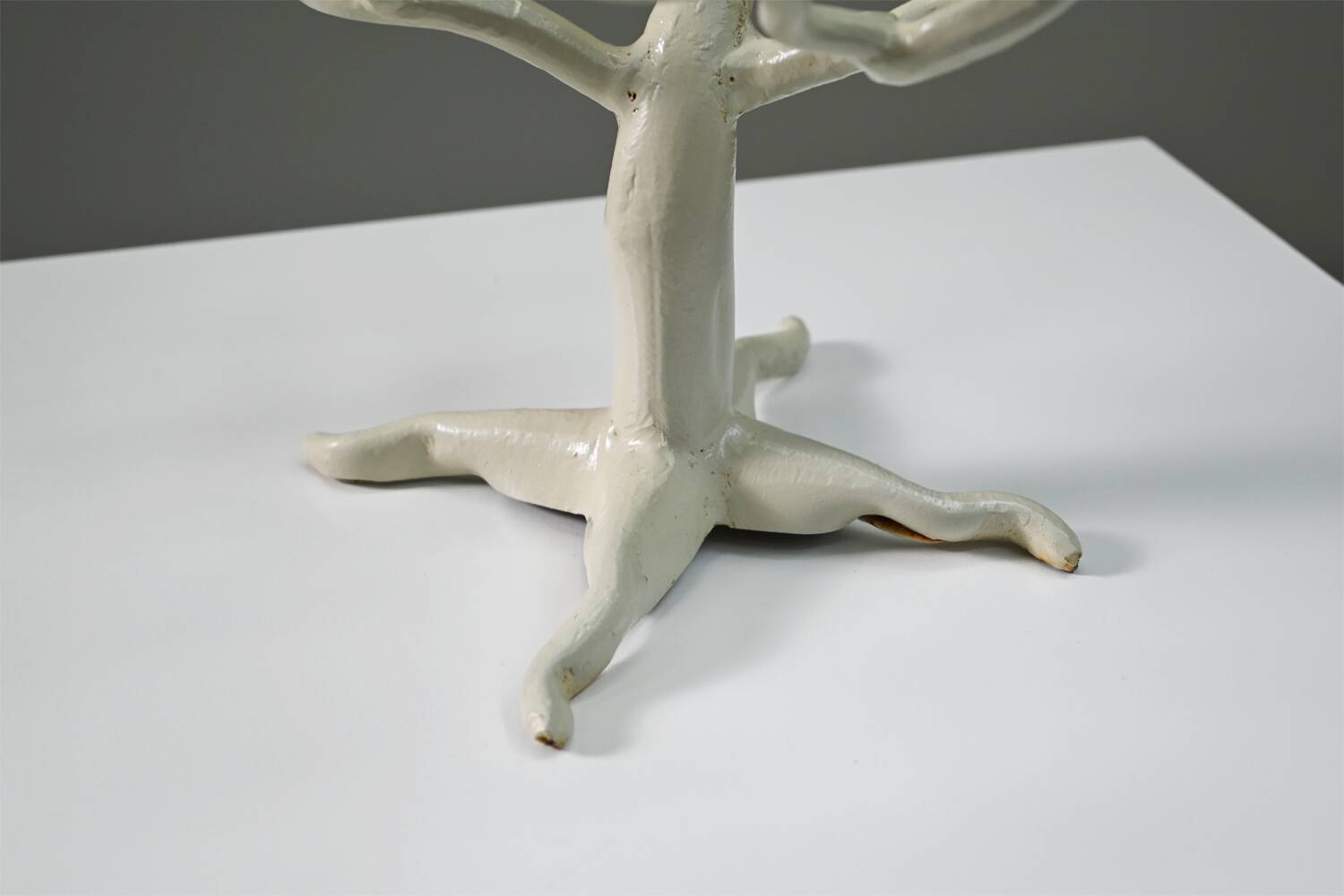 White brutalist tree candle holder “tree of life” 1970s.