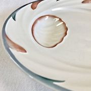 Set of 6 old Digoin Sarreguemines asparagus slushie plates