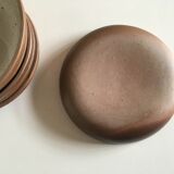 Set of 6 plates cap in potter's sandstone 1970