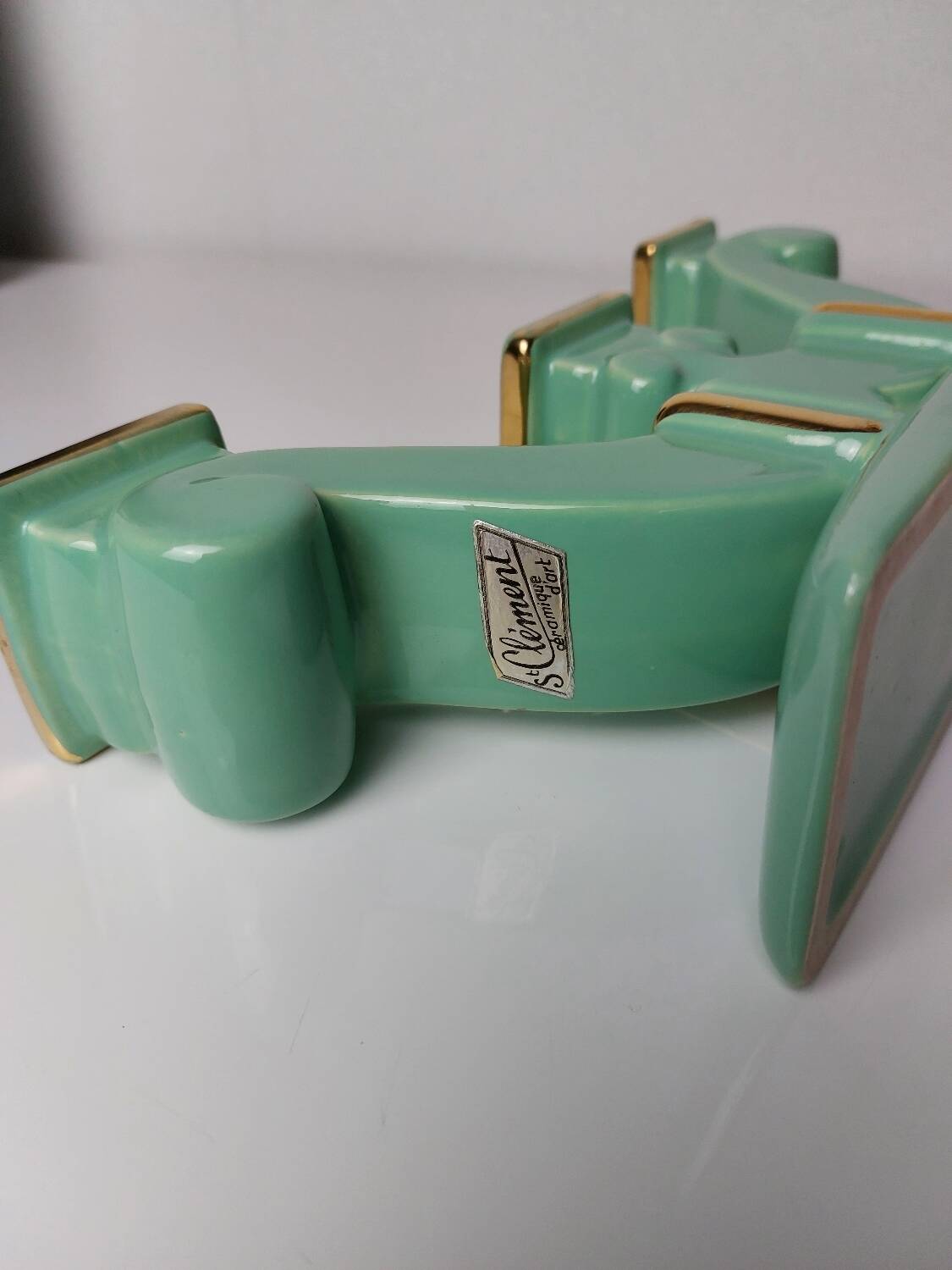 Art Deco St Clément ceramic candle holder