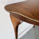 Table d'appoint demi-lune vintage avec garniture en laiton