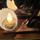 Marble lamp, swan and opaline Art Deco