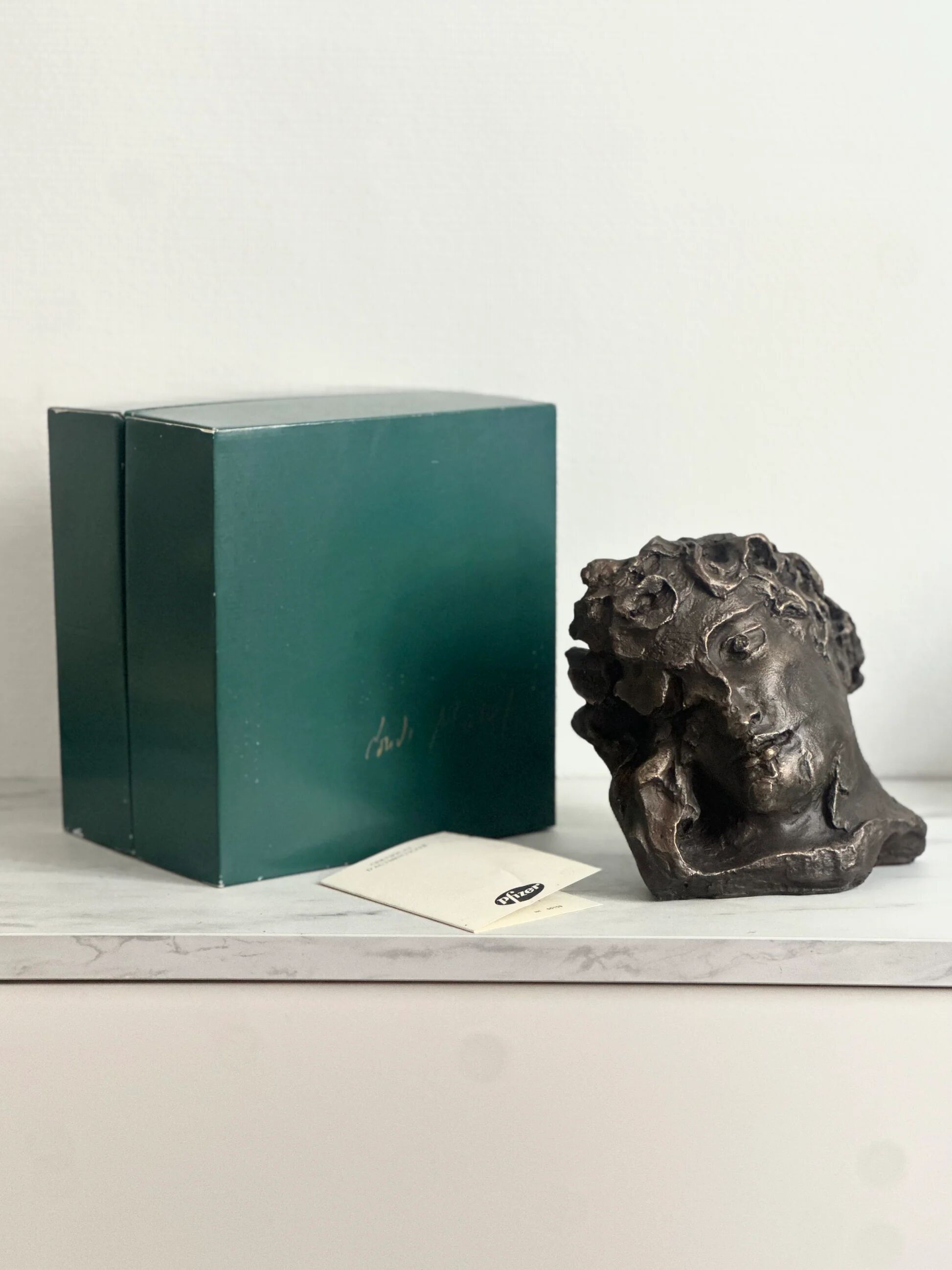 "The youth" — Claude Mary, bronze with patina, original numbered edition, 1992