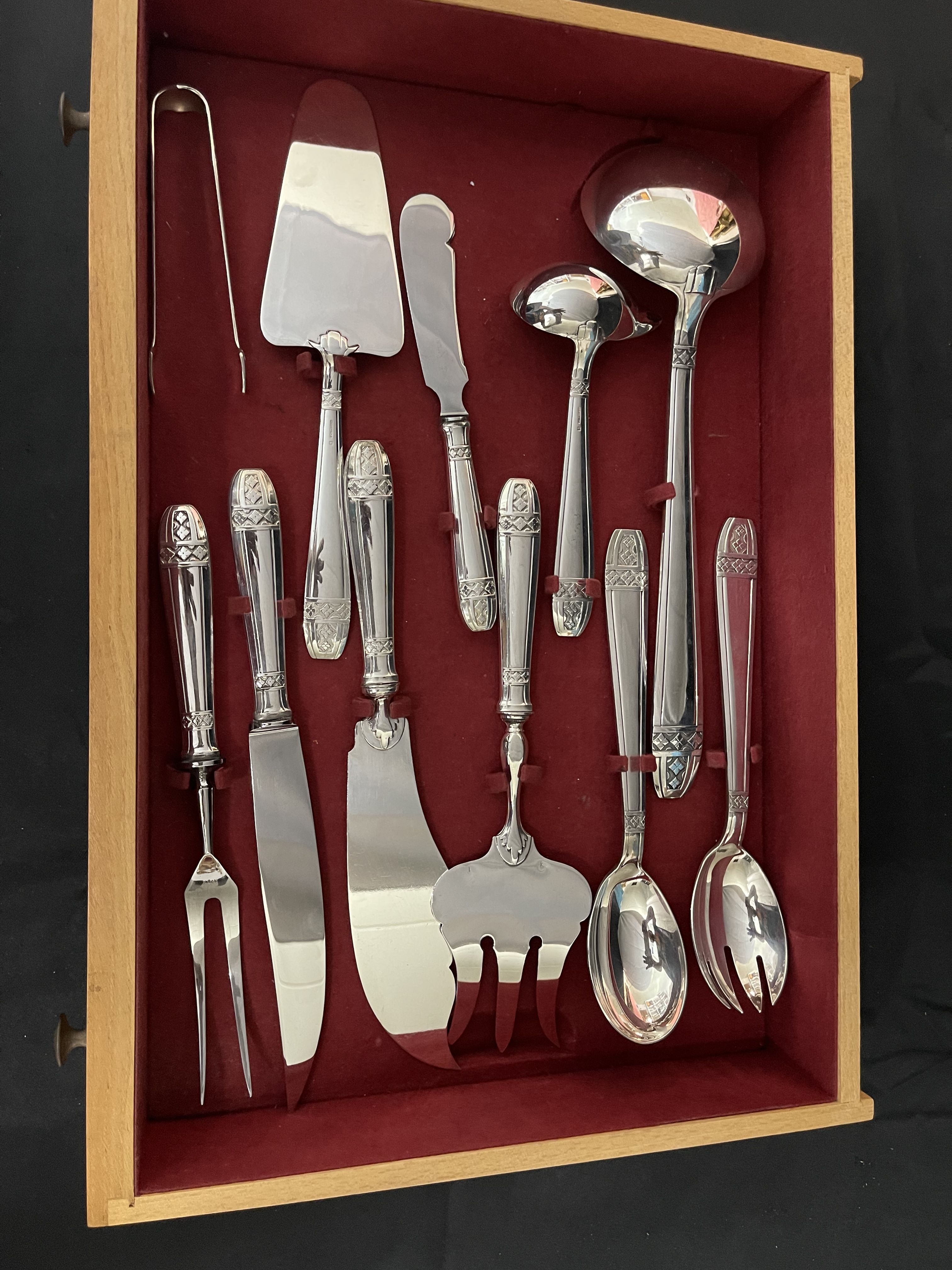 Cutlery 143 pieces Grand Prix de Monaco art deco with silversmith
