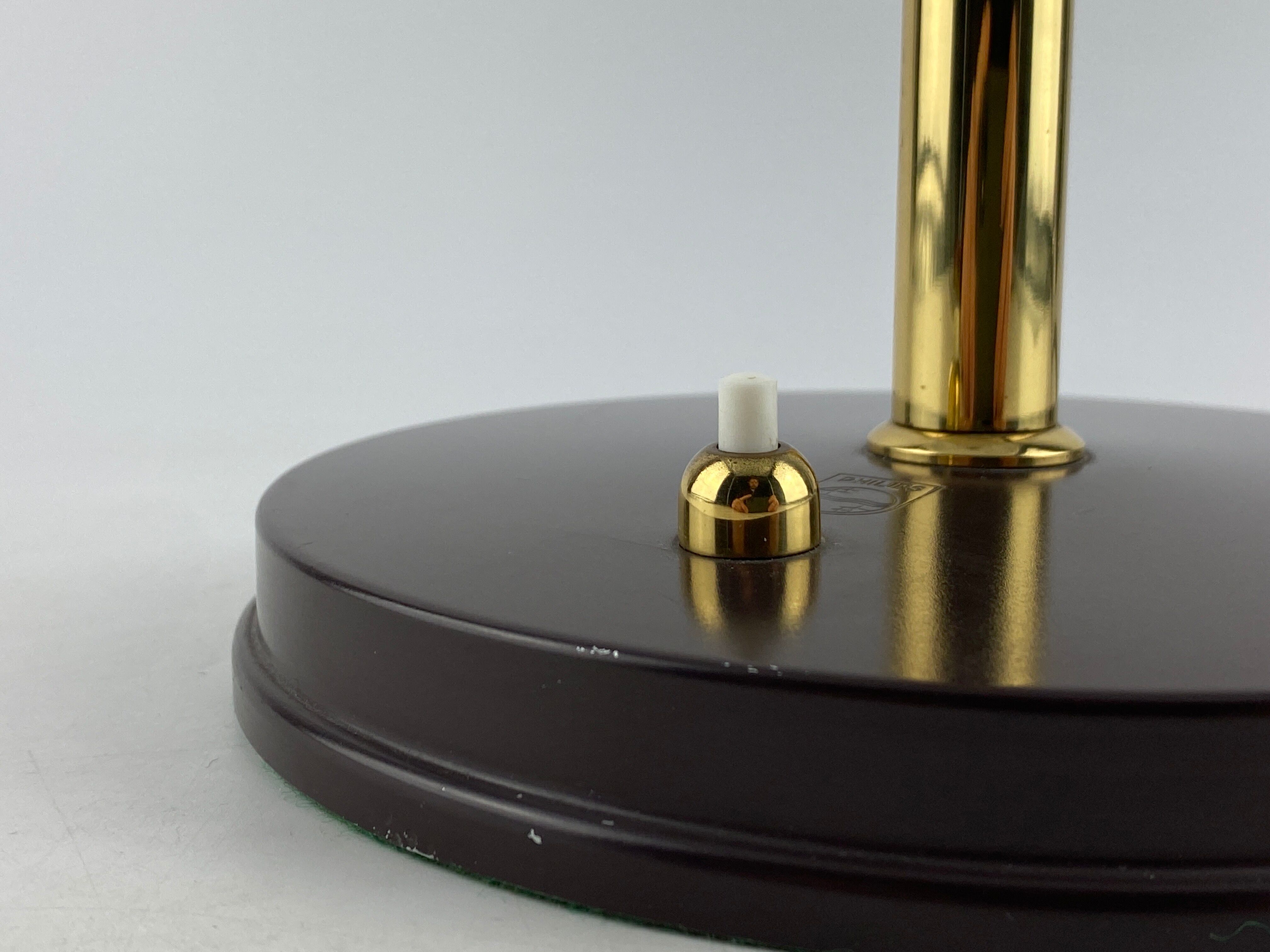 Lampe de table marron et or Timor 69 by Louis Kalff pour Philips