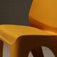 Sculptural Monobloc Chair in Yellow ABS Plastic 1970s
