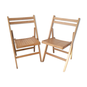 Paire de chaises pliantes