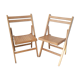 Pair of vintage wooden folding chairs