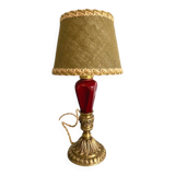 Bronze lamp, 2 M new fabric cable, lampshade