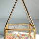 Vide-poche verre et laiton vintage