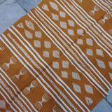 Moroccan Berber yellow kilim carpet made entirely by hand in pure wool