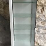 Vitrine médicale en metal laqué blanc - vintage 1960