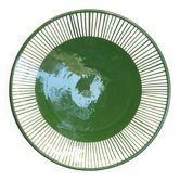 Large plate - palm border green