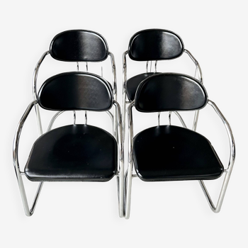 four Bauhaus Chairs produced by Effezeta, Italy 1970