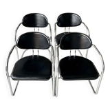 four Bauhaus Chairs produced by Effezeta, Italy 1970