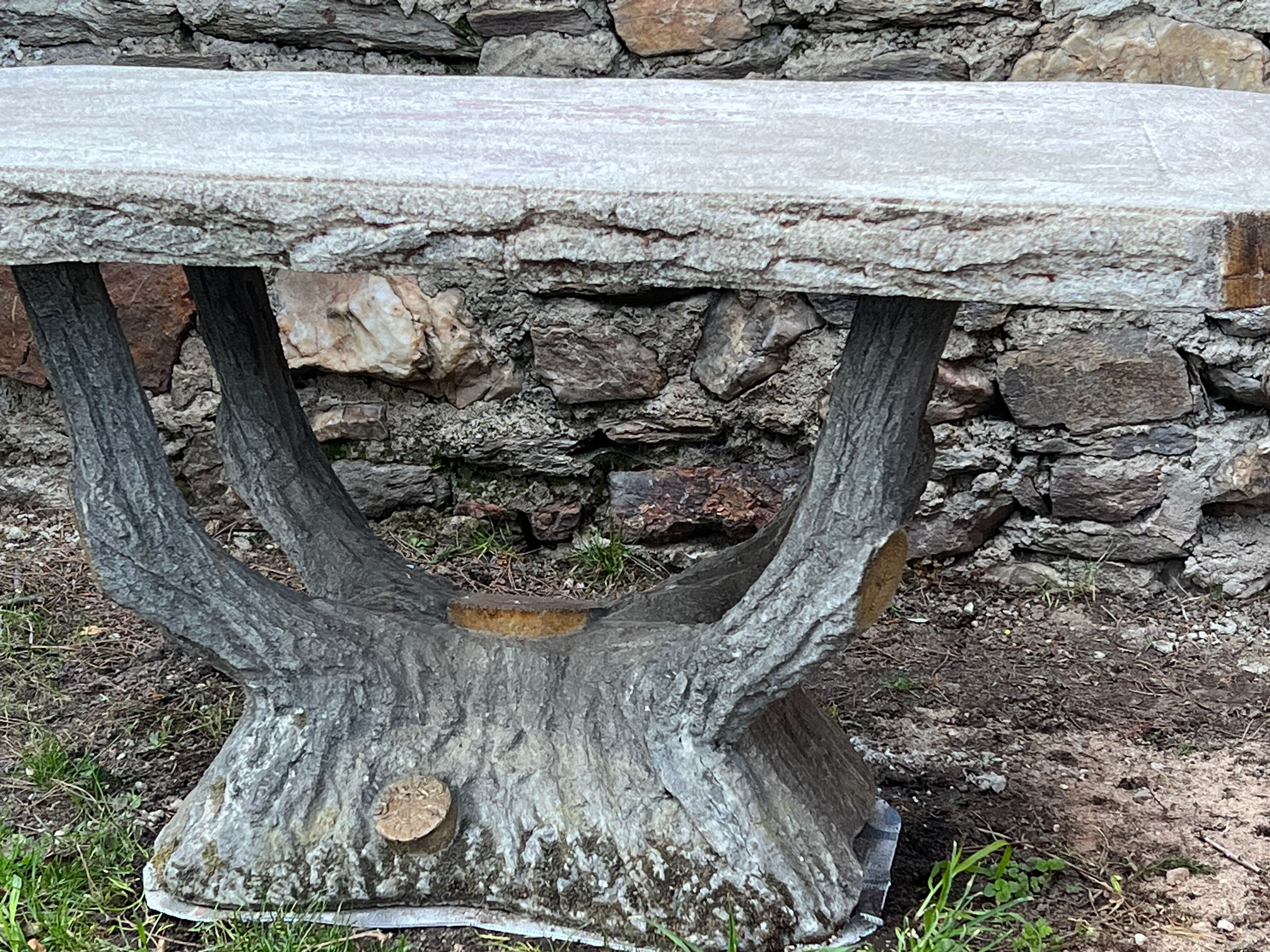 Concrete garden table