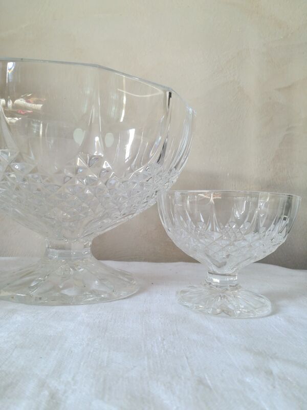 Service à dessert en cristal