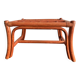 Vintage bamboo and curved rattan luggage rack